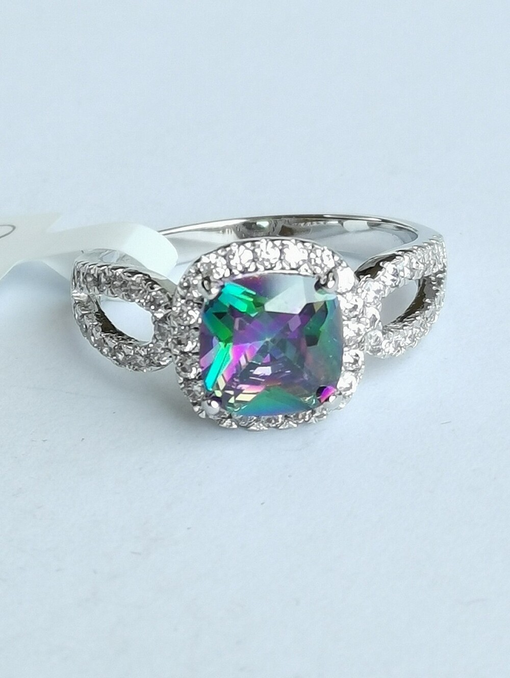 Mystic CZ Halo ring size  8 🆕